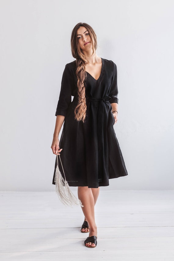 3/4 sleeve midi dress australia Women's 3/4 Sleeve Casual Dress