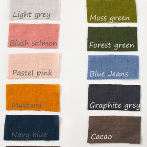 Linen fabric color options for womens linen dress