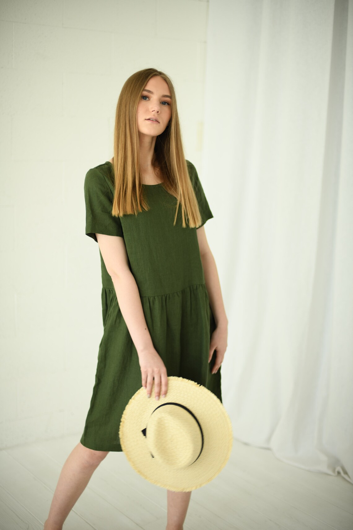 Amelia Linen Co-ord Set | Pants & Sleeveless Crop top main image 1