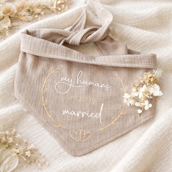 Hundehalstuch Hochzeit, Hochzeitshalstuch für Hunde, Hochzeit