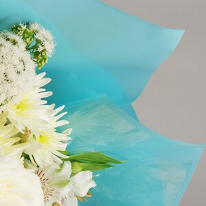 Clear Cellophane Florist Wrap / Gift Wrap - 40 Micron 800mm Wide afbeelding 2