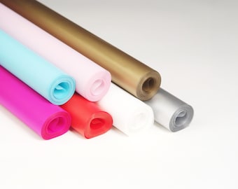 Cellophane Florist Wrap / Gift Wrap 800mm Wide | Solid Colours - Red, Pink, blue, Fuschia & White