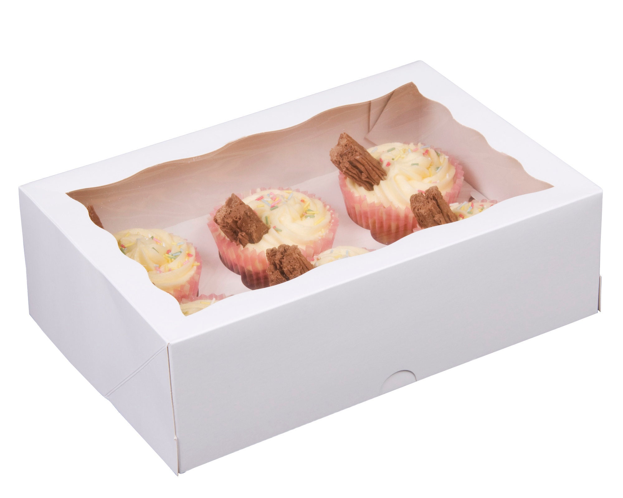 Cupcake / Cake Boxes With Removable 6 Hole Insert Etsy UK