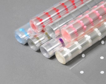 Cellophane Florist Wrap / Gift Wrap - Polka Dot 40 Micron 800mm Wide