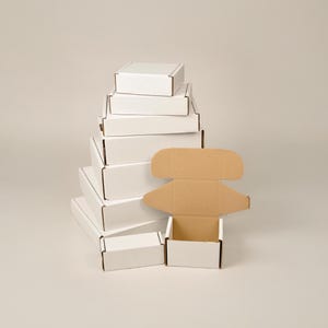 White Cardboard Postal Boxes | Mailing, Shipping, Packaging Boxes for Parcels, Post, Ecommerce, and Gifts