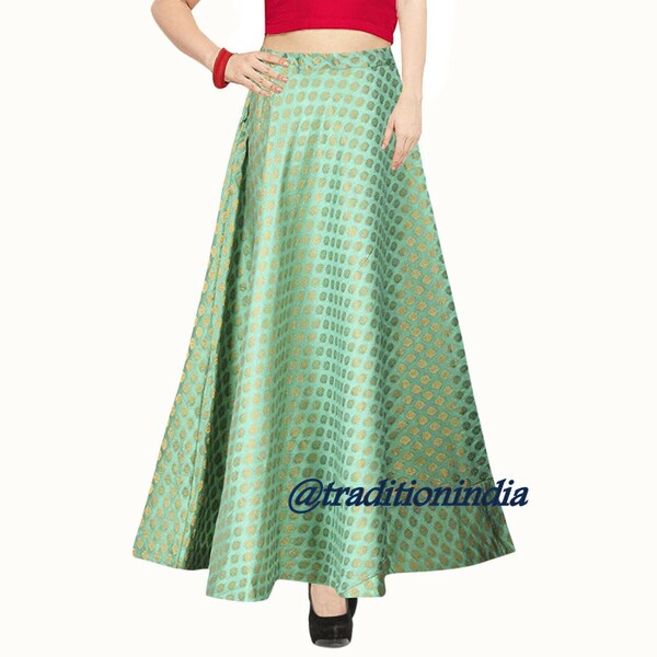 Chanderi Silk Skirt, Bollywood Skirt, Dance Skirts, Bollywood skirt, Long Skirts,Indian Short Skirts, Printed Skirts