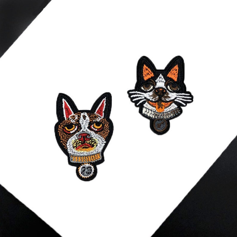 dog Embroidery Patch  cool badge  iron on patch  sew on patch  embroidered patch  patch for jacket  applique
