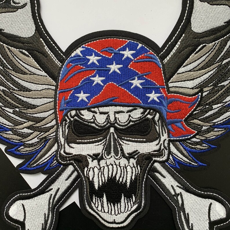 Pirate skull wings embroidery Patch cool badge iron on patch sew on patch embroidered patch patch for jacket applique