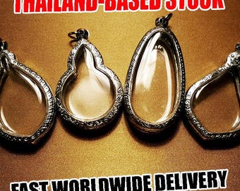 Xmas Tree Decoration, Shadow Box Pendants, Terrarium Lockets, Reliquary, Jewelry Bezel, Silver Jewelry Display, Arch, Gothic, Memento, 4pcs