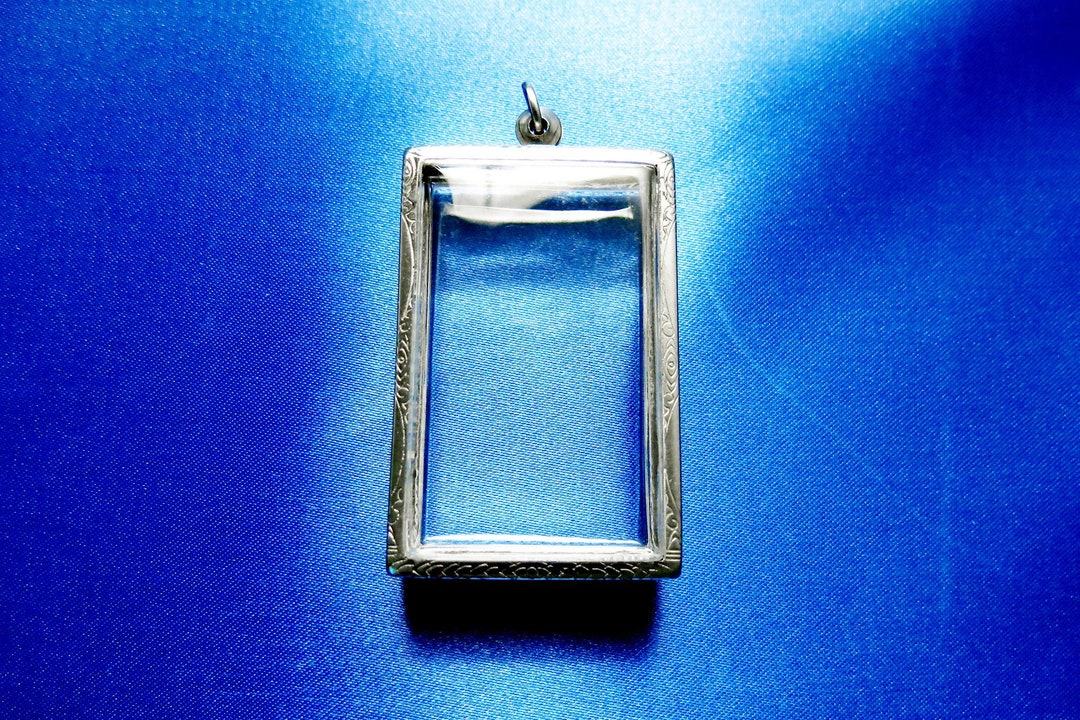 Large Shadow Box Pendant, Picture Frame, Engraved Display Case