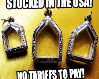 Gothic Arch Pendants, Terrarium Lockets, Reliquary, Church Window, Gothic Art, Jewelry, Silver Jewelry Display, Memento 3pcs USA STOCK!
