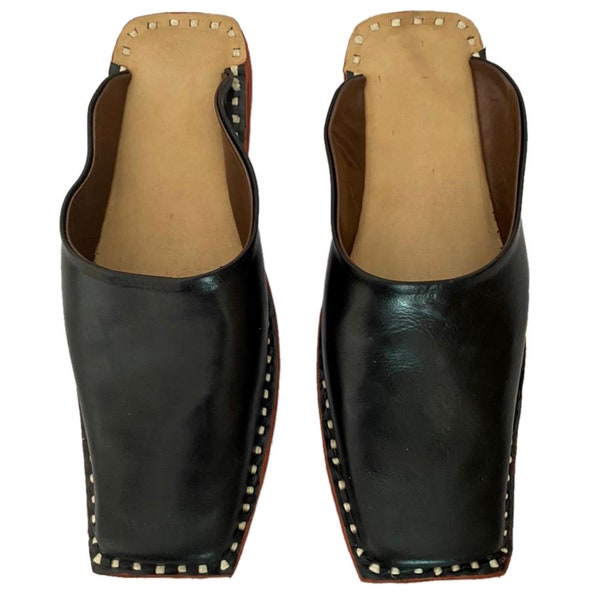 mens leather clogs and mules