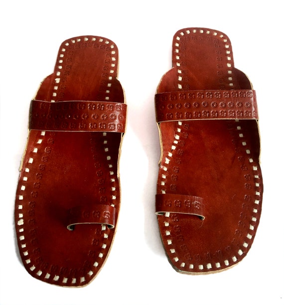 Leather Womens Slippers Handmade 