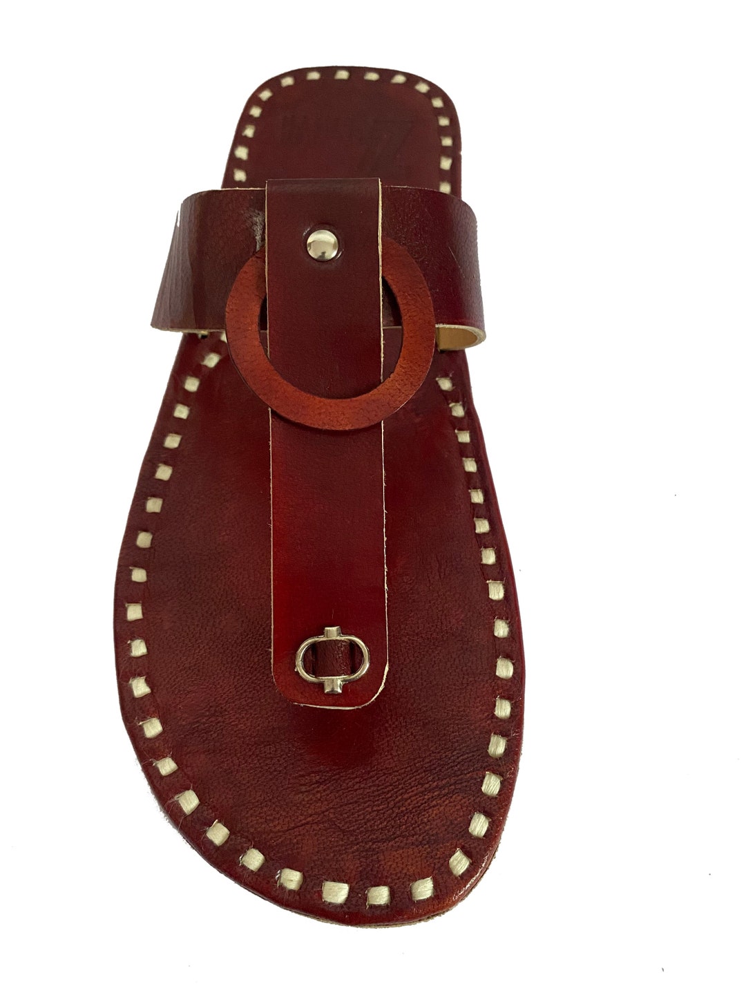 Mens Genuine Leather Slippers Sandals Flip Flops Casual Sandals