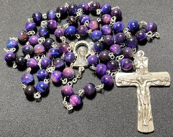 Our Lady Queen of the Universe Galaxy cat eye rosary