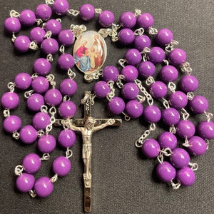 Purple Holy Family rosary