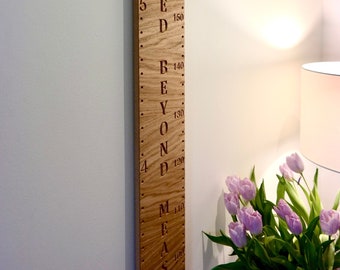 Personalised Wooden Height Chart Ruler, Wooden Height Chart, Children's Growth Chart, Family Height Chart, Growth Chart, Height Ruler