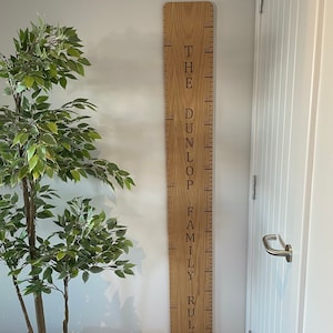 Personalised Wooden Height Chart Ruler, Wooden Height Chart, Children's Growth Chart, Family Height Chart, Growth Chart, Height Ruler