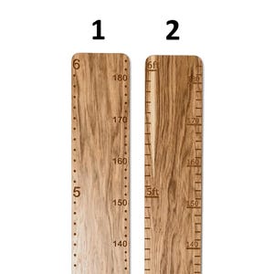 Règle personnalisée en bois pour courbe de croissance – courbe de taille pour enfants, mesure souvenir de famille, cadeau déco pour chambre d'enfant image 6