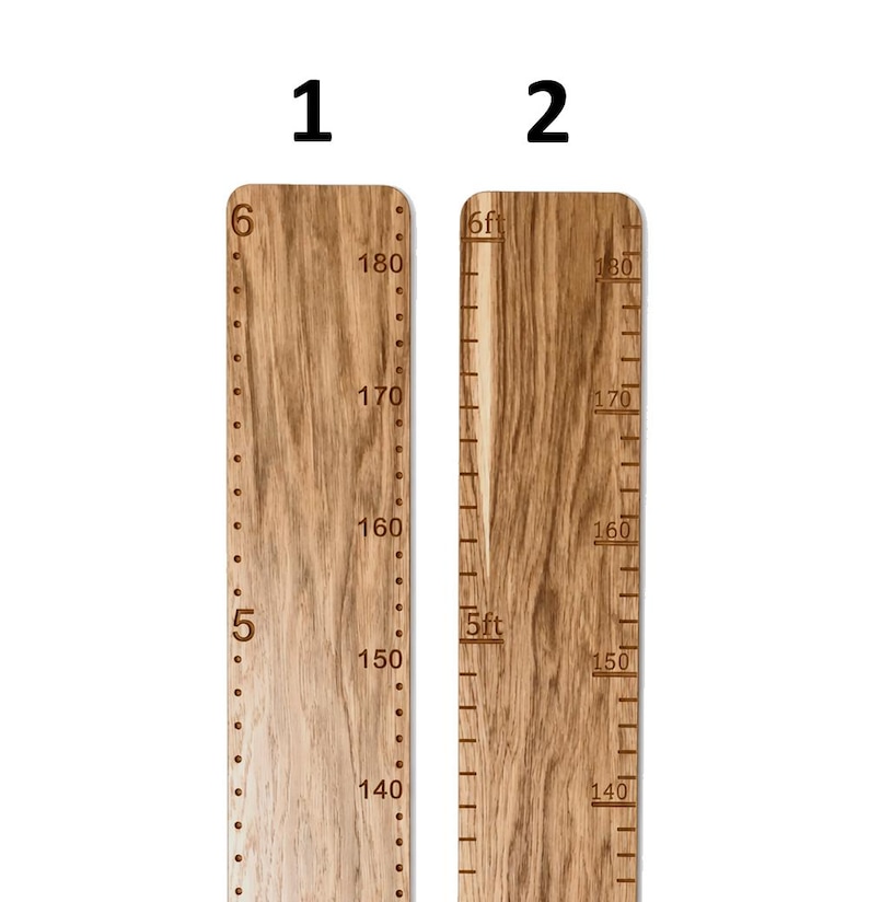 Règle personnalisée en bois pour courbe de croissance – courbe de taille pour enfants, mesure souvenir de famille, cadeau déco pour chambre d'enfant image 6