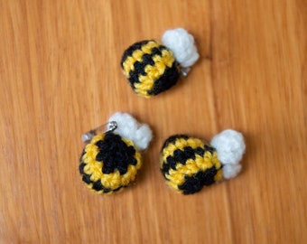 Crochet Bumble Bee Badges