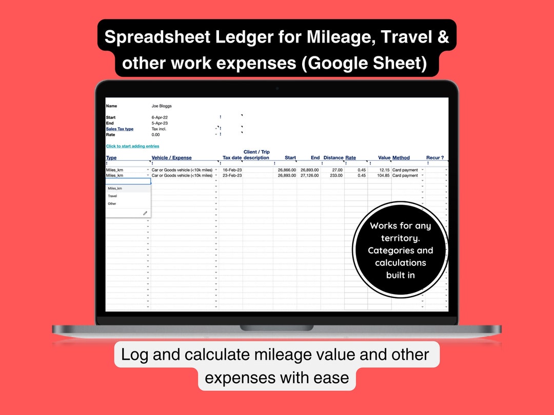 Freelance Expense And Mileage Printable