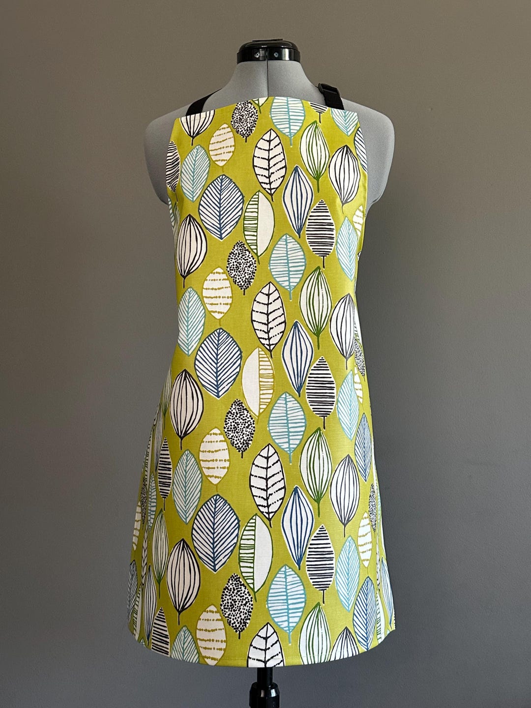 Wipeable Lime Leaves PVC Apron - Etsy