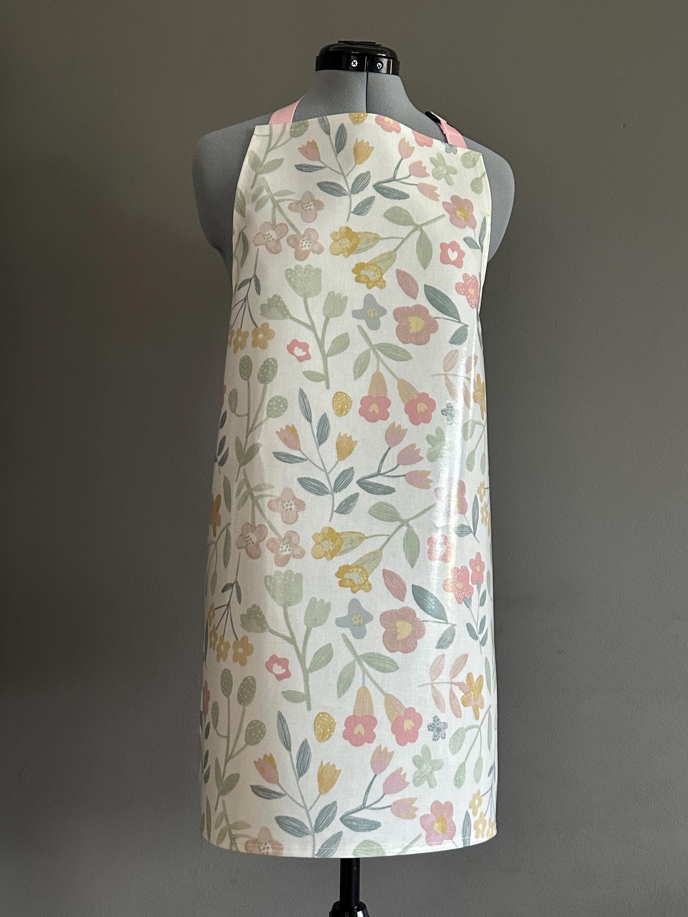 Wipeable Wildflower PVC Apron - Etsy