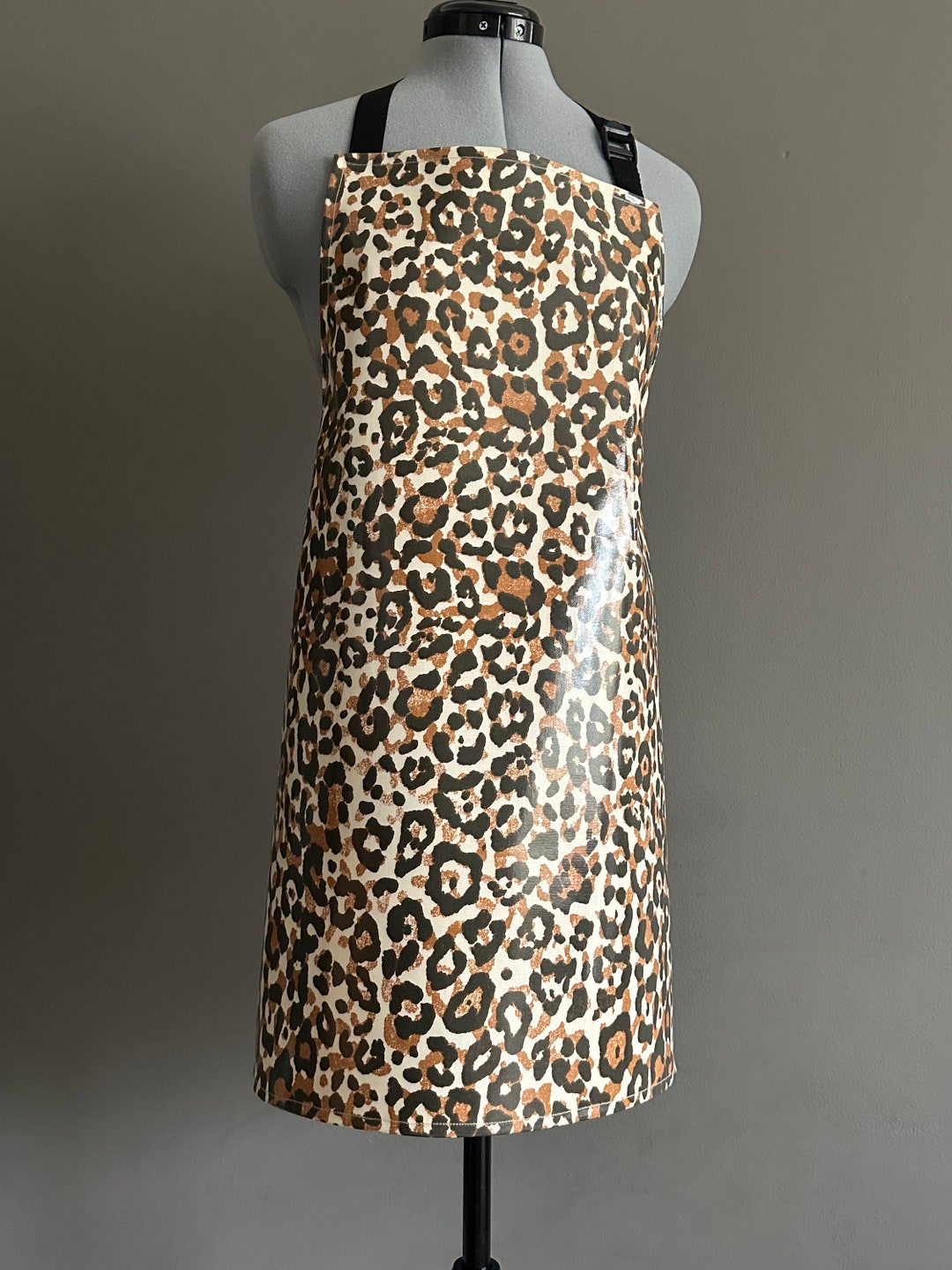 Wipeable Go Wild Leopard Print Apron - Etsy