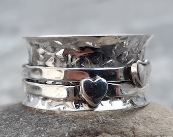 Spinner Ring, Worry Ring, Anxiety Ring, Fidget Ring, Statement Ring, Thumb Ring, Dainty Ring, Meditation Ring, Women Ring, Gift For Her