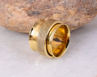 Spinner Ring, Anxiety Ring, Fidget Ring, Brass Spinner Ring, Meditation Ring, Boho Ring, Thumb Ring, Worry Ring, Spinning Ring, Women Ring