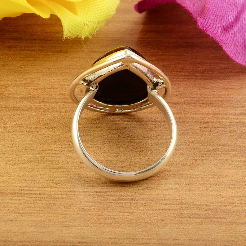 A Quality Black onyx Ring 925 Sterling Silver ring black Onyx Smooth Ring silver ring Designer Ring Wedding Ring ring for manwoman