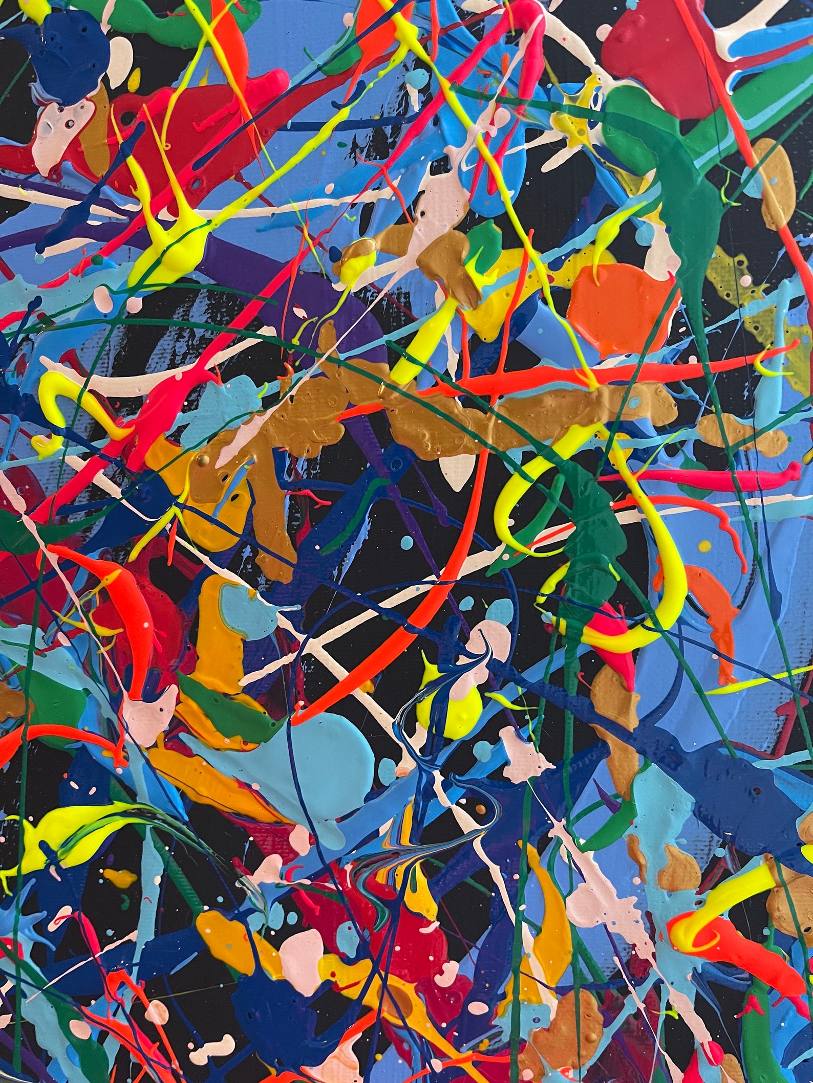 Abstract Jackson Pollock Inspired Art, Jackson Pollock Large Artwork ...