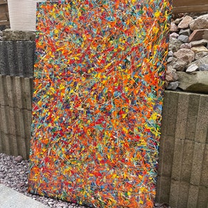 Abstract Jackson pollock inspired art, Jackson pollock large artwork, Jackson pollock style art, Pollock inspired painting, Pollock wall art