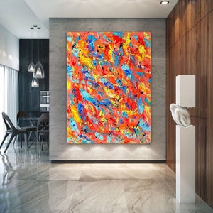 Op Jackson pollock geïnspireerde kunst, grote kunstwerken Jackson pollock, kunst in Jackson pollock-stijl, schilderij geïnspireerd op Pollock, kunst aan de muur Pollock