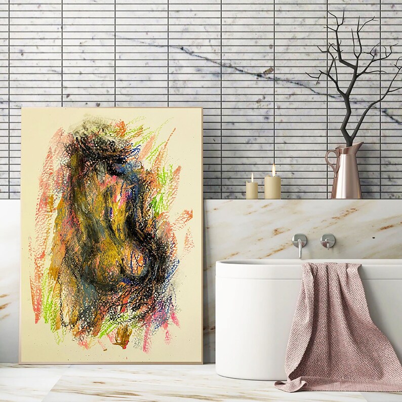 Figure Body Painting Nude Erotic Sensual PRINT Women Female Etsy
