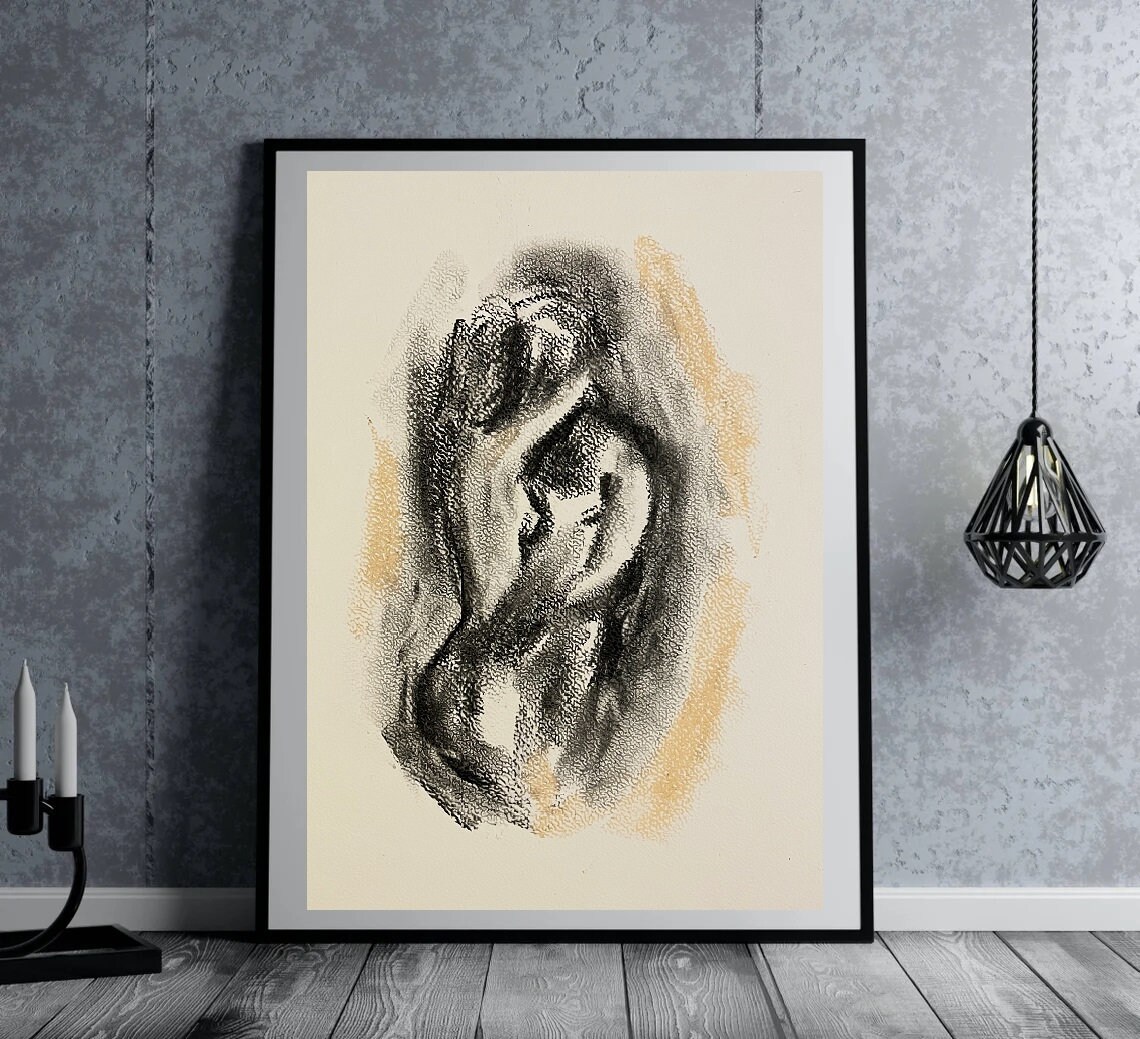 Lovers Art Sketch Black And White Romantic Sketch Couple In Love Drawing  Charcoal Drawing Lovers Drawing handmade AlinaLoukaArt