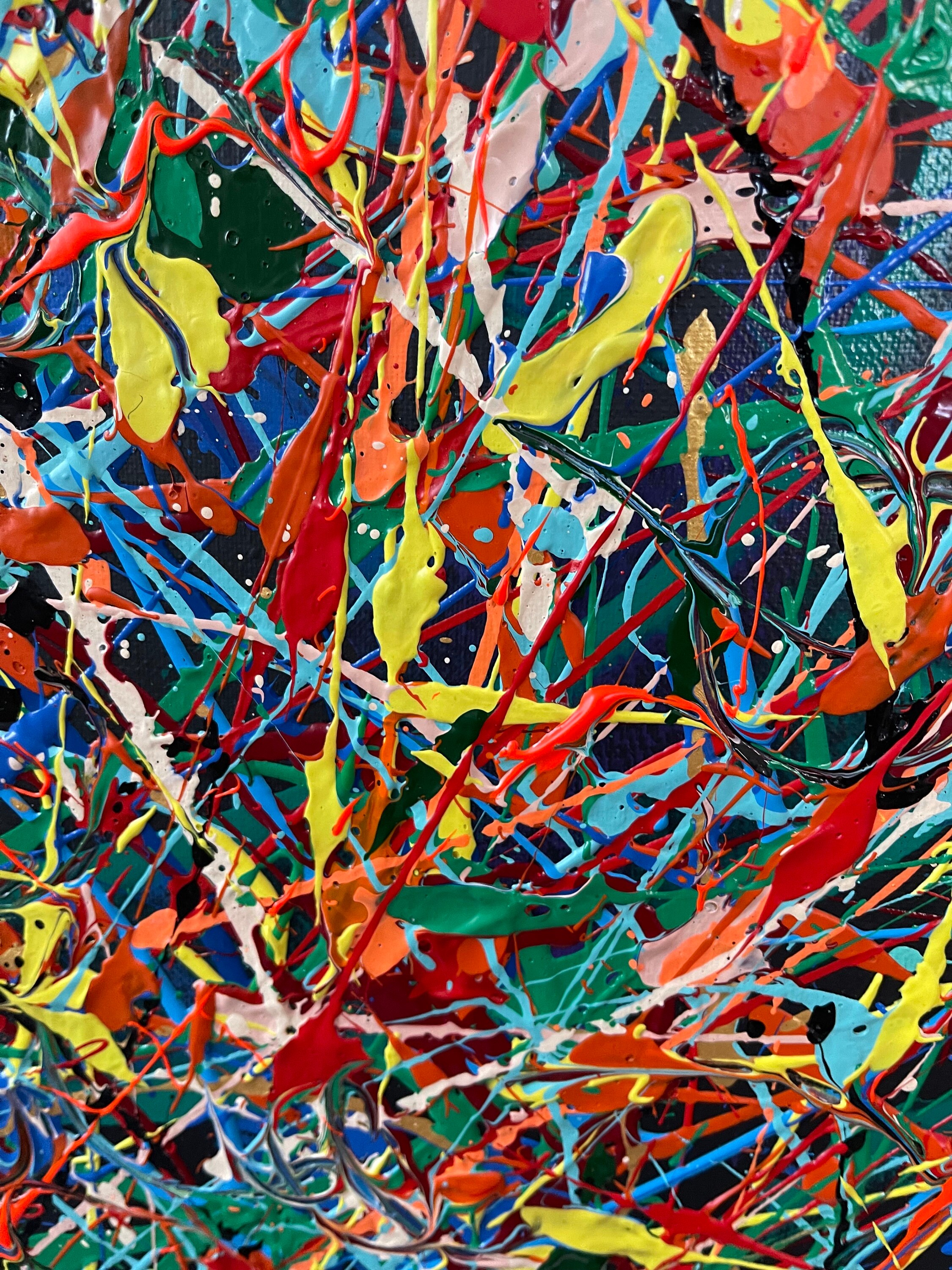 Abstract Jackson Pollock Inspired Art, Jackson Pollock Large Artwork ...