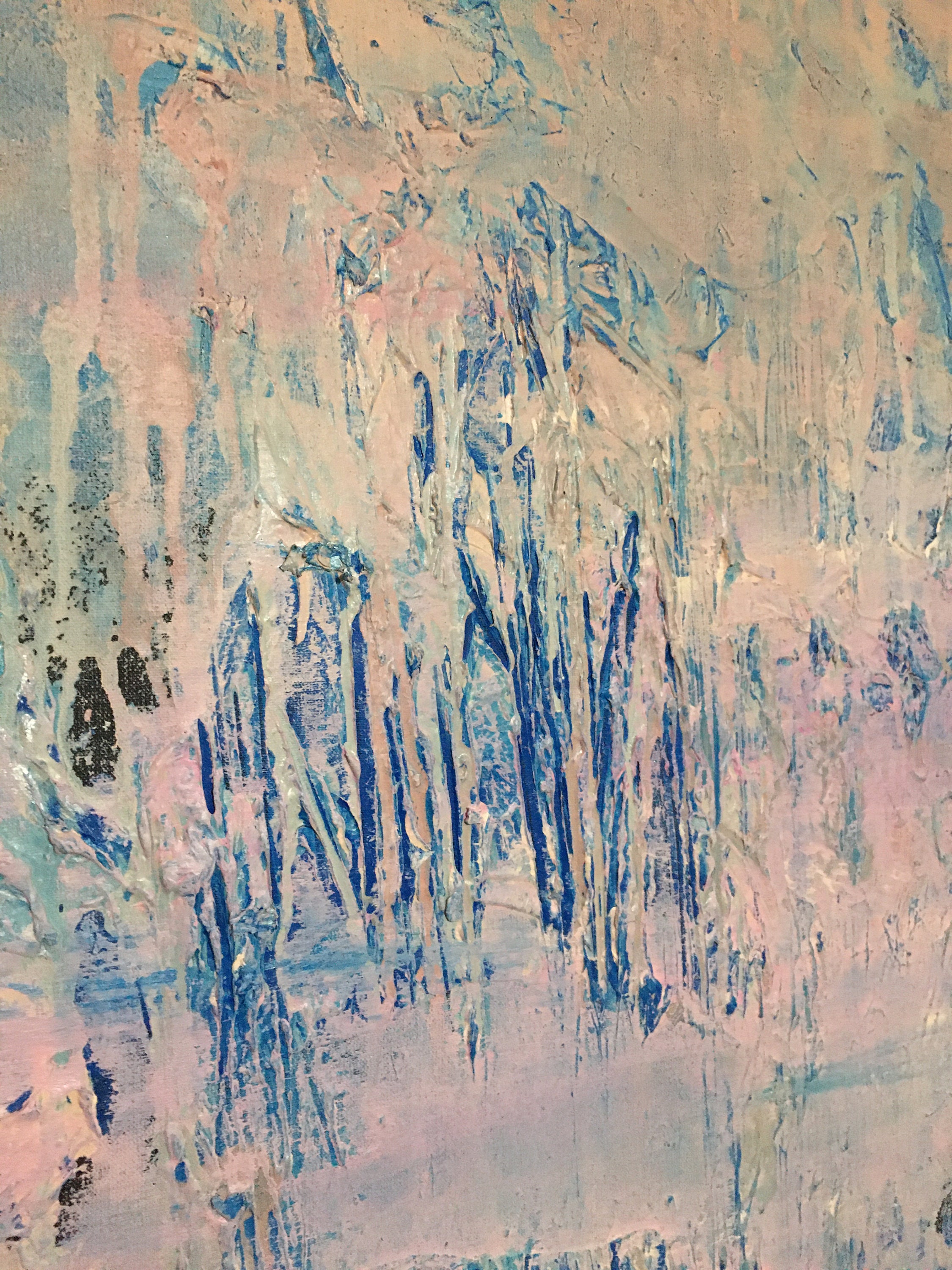 抽象画 2点セット 100x70 オリジナル ブルーカラー 大型アクリル