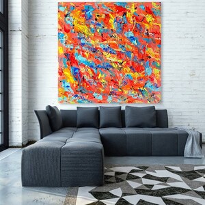 Jackson pollock geïnspireerde kunst, Jackson pollock groot kunstwerk, Jackson pollock stijl kunst, Pollock geïnspireerd schilderij, Pollock kunst aan de muur