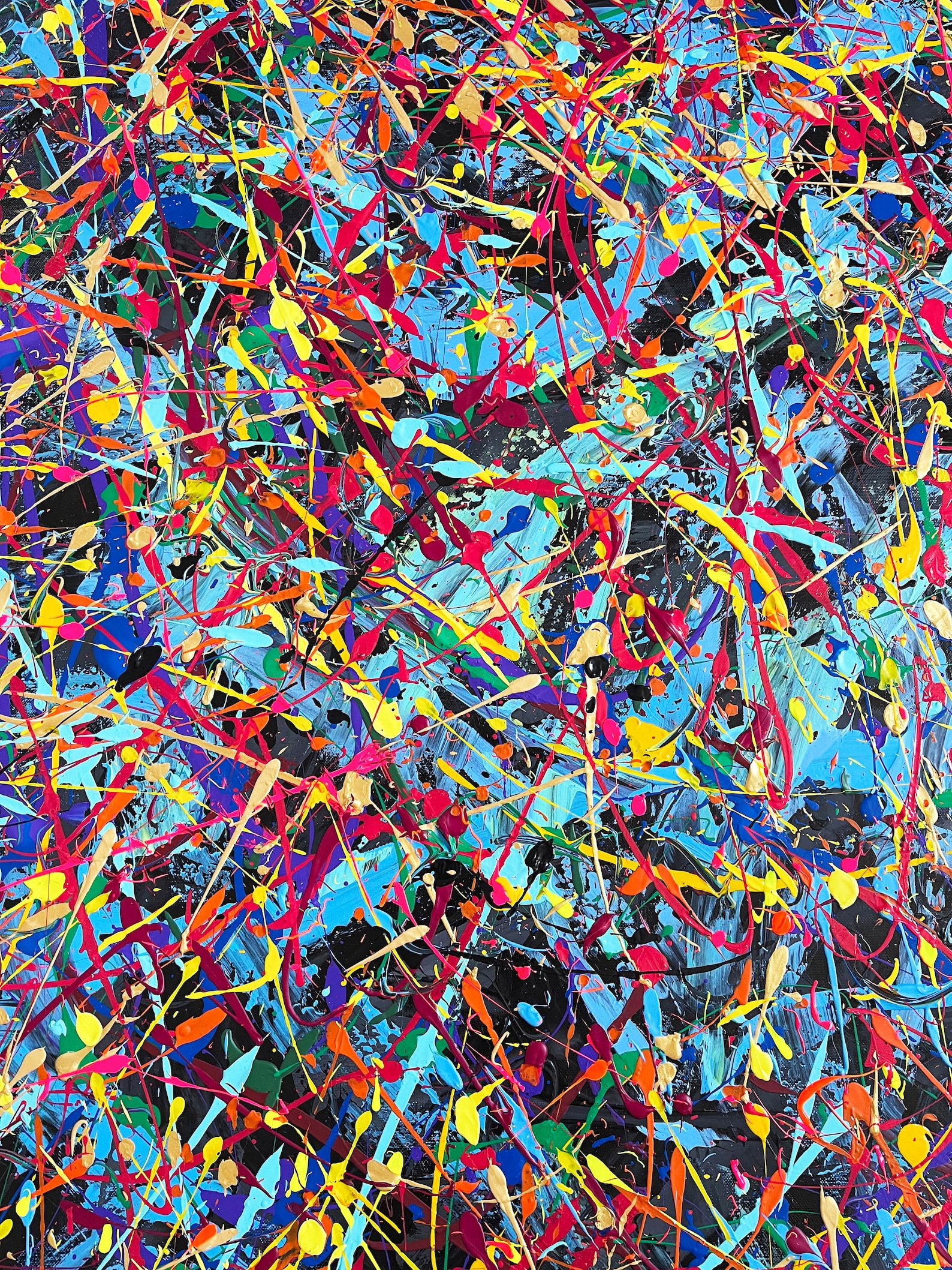 Abstract Jackson Pollock Inspired Art, Jackson Pollock Large Artwork ...