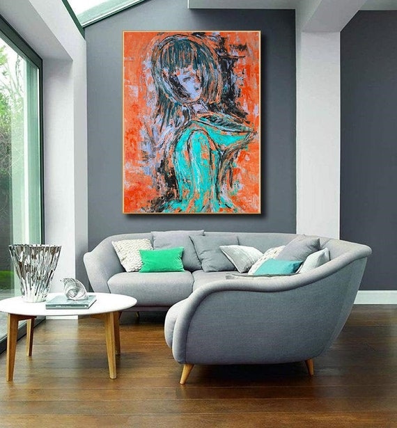 Figura pintura gran desnudo mujer erótica pintura IMPRIMIR - Etsy España