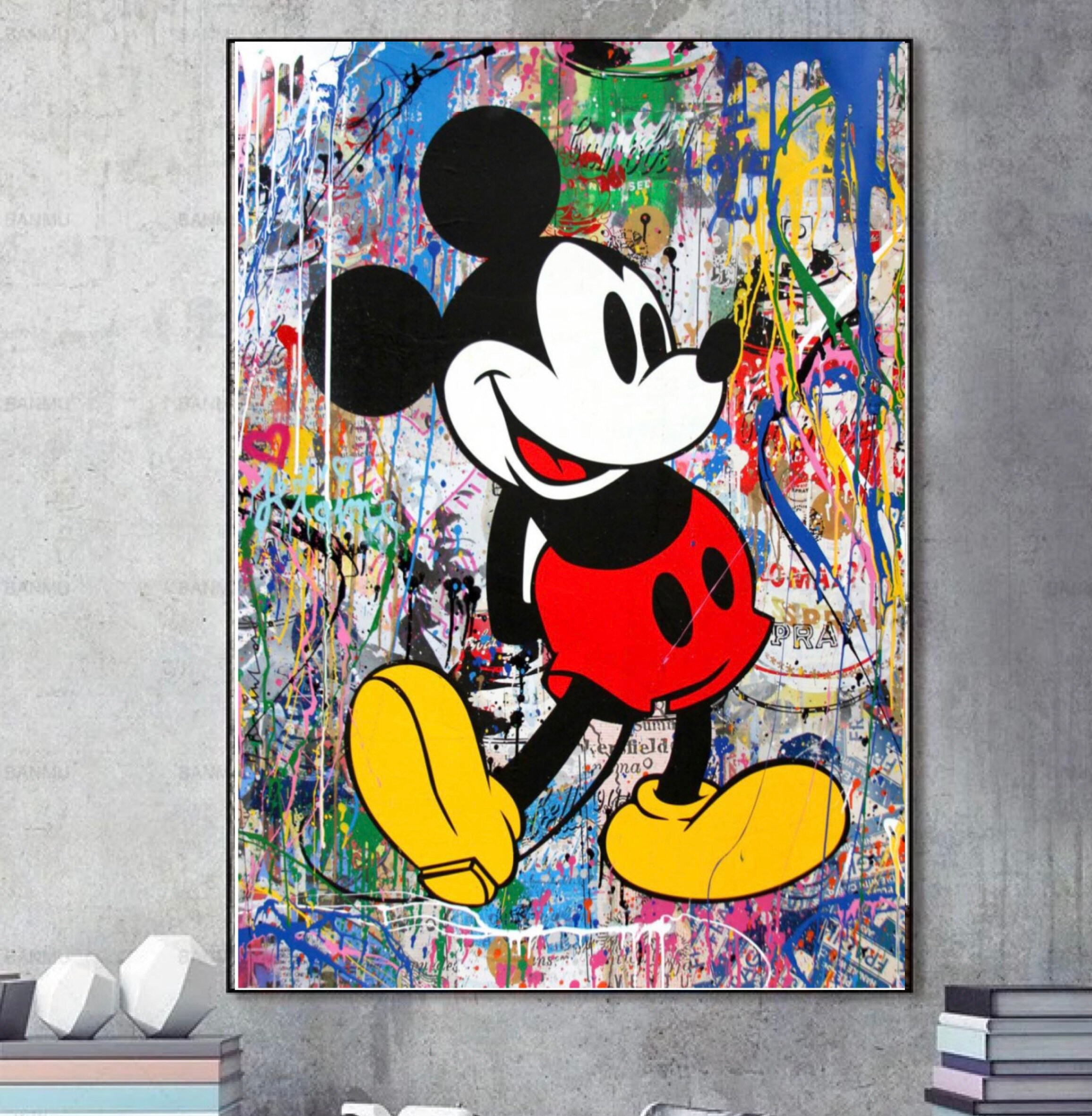 Mickey Mouse Graffiti Style Urban Art Print On Canvas Etsy Mickey Mouse Graffiti Style Urban Art Print On Canvas Etsy