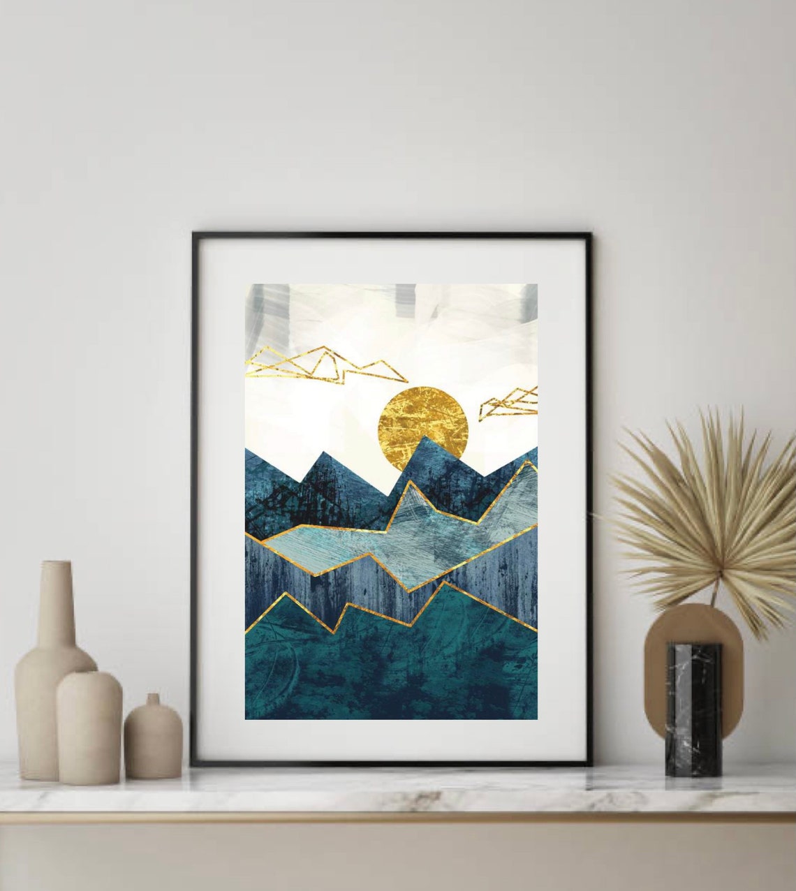 Set of three Nordic Scandinavian Prints On Canvas Abstract Etsy