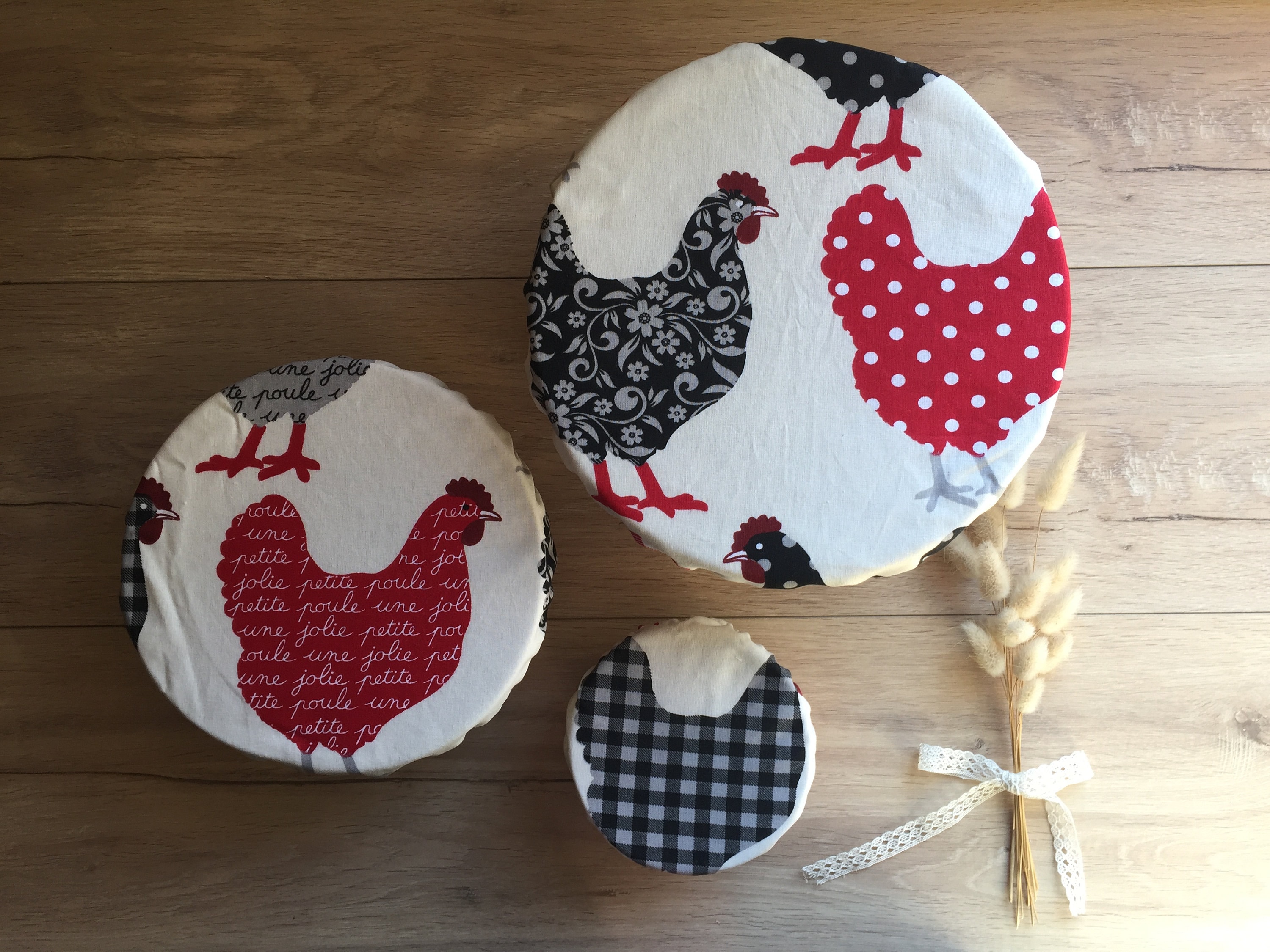 Charlotte de Saladier en Coton et Doublée Tissu Contact Alimentaire Produit Artisanal.