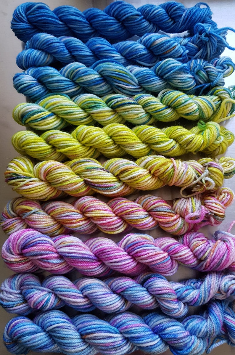 Fabulous Fade  DK Yarn 10 x 20g Mini Skeins Set Fearless Yarn image 1