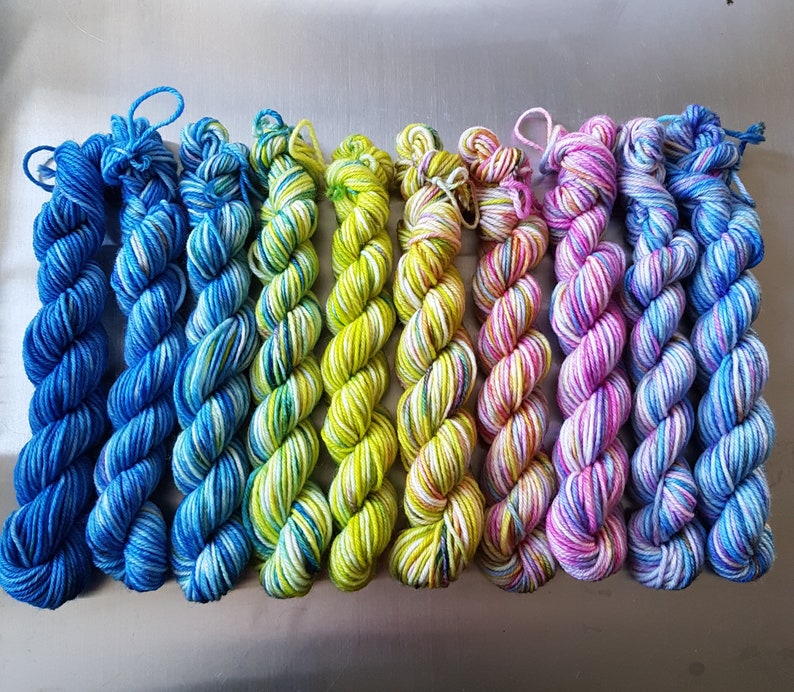 Fabulous Fade  DK Yarn 10 x 20g Mini Skeins Set Fearless Yarn image 0