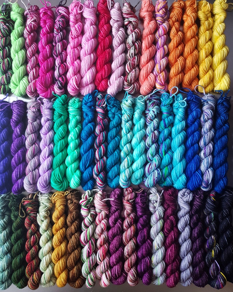 Blanket Love x50 Colours 10g Mini Micro Skeins Sock Yarn image 0