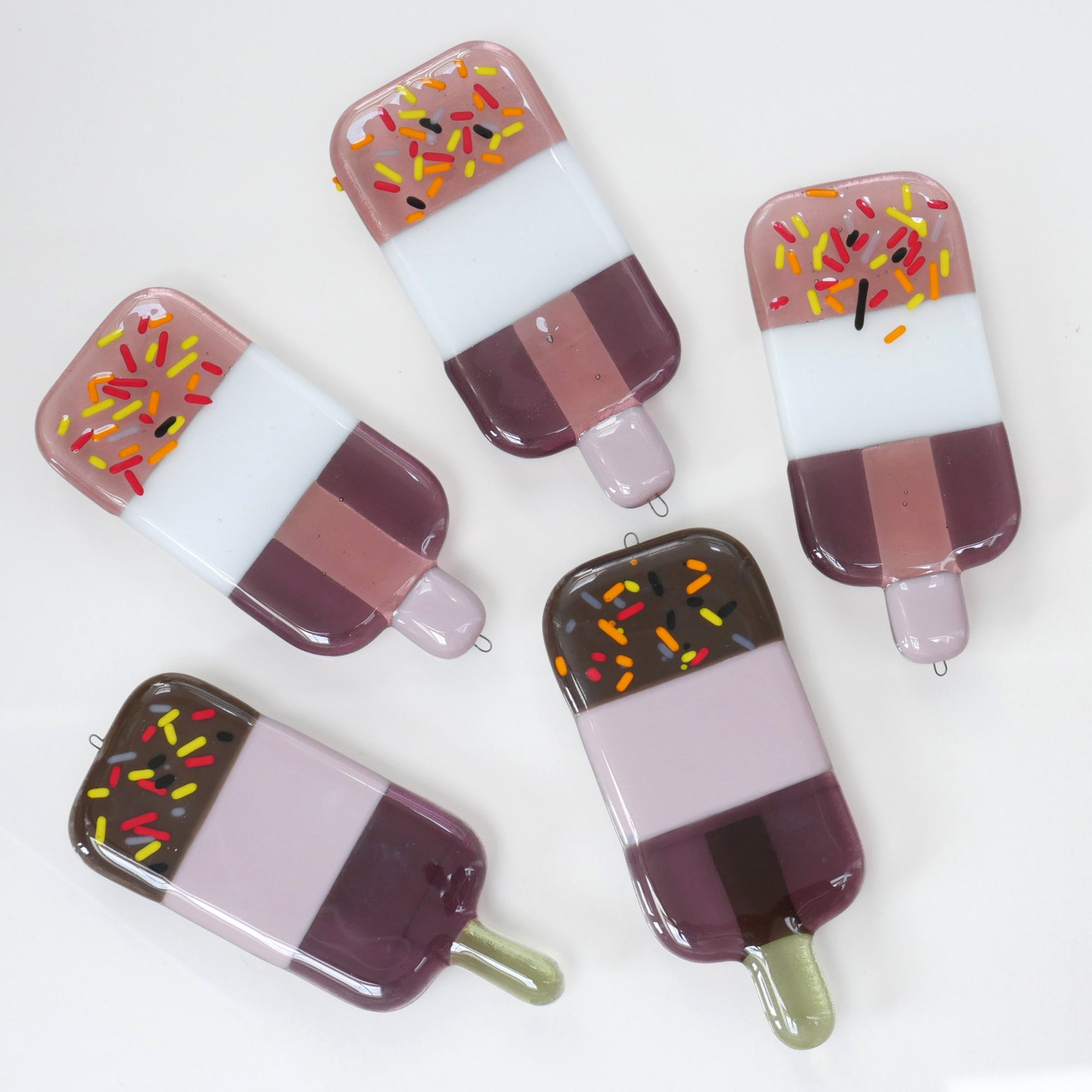 Retro Fab Ice Lolly Pop in Fused Glass Lolly Pop Art Ice Etsy