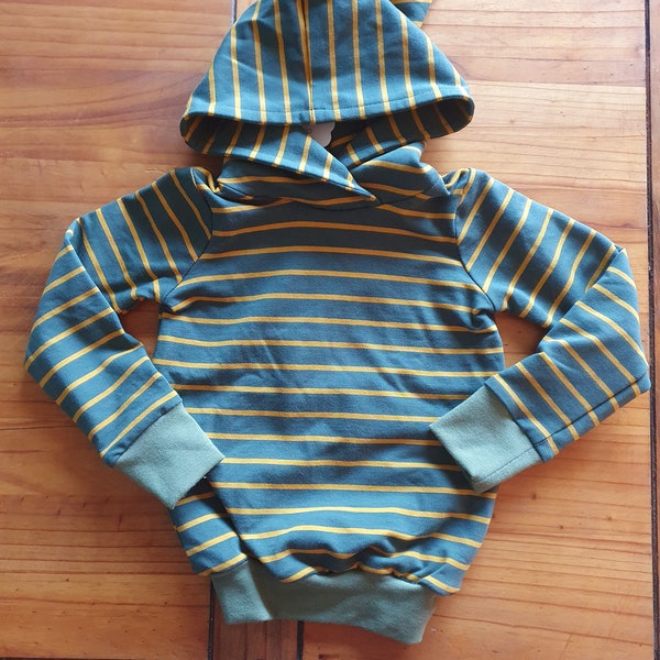 Kapuzenpullover Zipfelkapuze Pullover Hoodie  Gr. 74 Jungen Pulli handmade